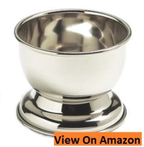 SimplyBeautiful Deluxe Chrome Shaving Bowl for Shaving Soap